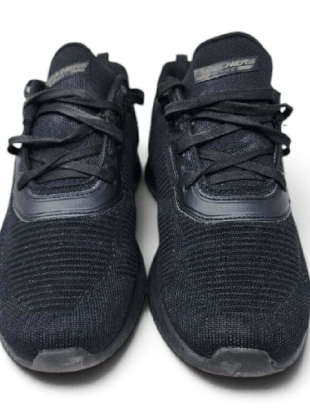 SKECHERS BOBS 32504 Memory  Foam Sport Squad 7.5 black Runs Big Nearly New Women